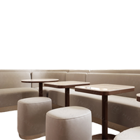 Canapé de restaurant de style moderne et luxueux, table et chaises pour hôtel, café, restaurant à thème