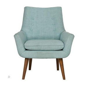 <span class=keywords><strong>Fauteuil</strong></span> rembourré en tissu <span class=keywords><strong>confortable</strong></span> avec pieds en bois <span class=keywords><strong>pour</strong></span> salon, maison et bureau - Product Image 1