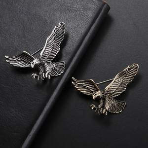 Eagle Luxury Vintage Alloy Gold Plated <b>Brooch</b> with Crystal for <b>Men</b> Boyfriend Wedding Engagement Gift - Product Image 2