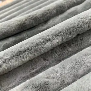 China Supplier Factory Directly Sale Cheap Multi Colors Long Pile Plush Faux Rabbit Fur Fabrics Sofa Fabrics