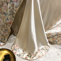 Ensembles de draps d'hôtel en satin de soie Offre Spéciale 100% polyester, ensemble de literie personnalisé, vente en gros, couette de luxe