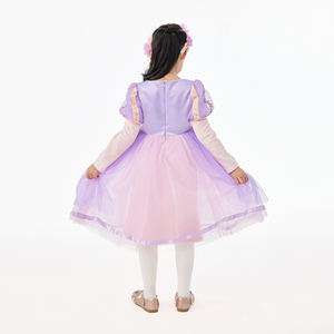 Fourniture en gros <span class=keywords><strong>de</strong></span> robes <span class=keywords><strong>de</strong></span> princesse sur le thème <span class=keywords><strong>de</strong></span> Raiponce pour filles, garniture en dentelle, costume sur mesure pour le Nouvel An, fête d'anniversaire - Product Image 2