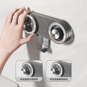 Soporte de inodoro sin perforaciones para secador de pelo con ventosa magnética de plástico moderno para baño montado en la pared compatible con <span class=keywords><strong>Dyson</strong></span> - Product Image 2