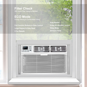 Climatiseur de fenêtre portable à mode ECO, 3 vitesses de ventilateur, onduleur avec Wi-Fi, 15 SEER, faible bruit - Product Image 2