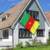 Gahumi Drapeaux nationaux camerounais suspendus 3x5ft à l'extérieur du pays personnalisé Drapeau du Cameroun Bannière