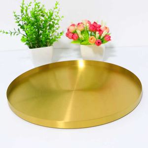 Bandeja Redonda de Acero Inoxidable Dorado de 32 cm, Bandeja de Metal para Té, Frutas, Joyas, Almacenamiento de Cosméticos - Product Image 4
