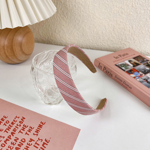 Bandeau uni large rose pâle pêche abricot fard à joues pour les fêtes de première <span class=keywords><strong>communion</strong></span> de baptême de mariage - Product Image 5