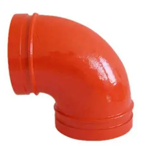 FM US Standard Fire Fighting System Ductile Cast Iron Grooved Fittings Elbow and Blank End Cap