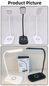 โคมไฟตั้งโต๊ะ LED อัจฉริยะพร้อมเครื่องชาร์จไร้สายเร็ว 15W ปรับความสว่างแบบไม่มีขั้นตอน ควบคุมการหรี่แสงด้วยระบบสัมผัส โคมไฟอ่านหนังสือสำหรับโต๊ะทำงานที่บ้านและสำนักงาน - Product Image 6