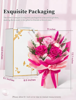 Bouquet de roses réelles préservées longue durée |   Cadeaux pour la fête des mères, anniversaire, fête des mères - Fleurs éternelles en provenance de Chine