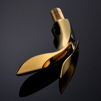 Robinet de lavabo moderne de luxe doré à levier unique monotrou