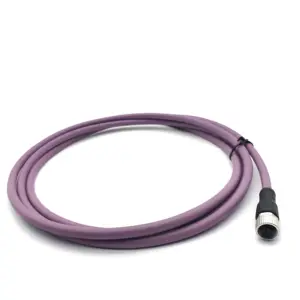 DeviceNet CANopen fieldbus cables M12 5pin female straight connector molded open ended shielded wires