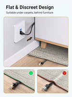Kabel Ethernet Datar Cat7 FTP 10Gbps 600MHz Tembaga Murni RJ45, Kabel Patch LAN, Teruji Fluke untuk Pengkabelan Ruang Komputer Berlapis Emas