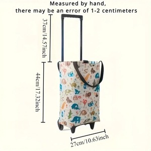 <b>Foldable</b> Oxford cloth shopping <b>cart</b>, large-capacity handheld premium bag – for outdoor, commercial, grocery & delivery - Product Image 6