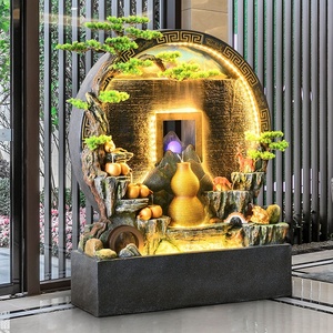 Grande Décoration Murale Moderne Écologique Faite à la Main en Résine pour Salon, Cascade d'Eau, Écran d'Eau Courante, Rocaille - Product Image 3
