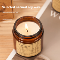 Lüks Modern Kendin Yap Kokulu Soya Balmumu Cam Kavanoz Mum Karışık Aroma Gümüş Kapaklı 200g/80g Fabrika Toptan Satış Tatil Hediyesi Hediyelik Eşya