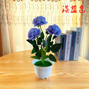 ต้นกุหลาบประดิษฐ์ในกระถาง ขนาด 34 ซม. ดอกไม้ผ้าไหม ของตกแต่งบ้าน - Product Image 2