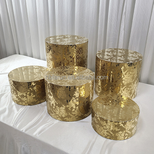 푸룬 공장 스테인리스 스틸 디저트 테이블 뷔페 라이저 세트 파티 케이터링용 뷔페 케이크 스낵 진열대 - Product Image 2