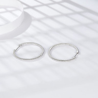 Grandes boucles d'oreilles en moissanite de couleur D, boucles d'oreilles en moissanite complètes, boucles d'oreilles rondes élégantes en argent 925, boucles d'oreilles en moissanite