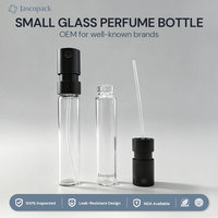 Flacon de parfum miniature unique avec pompe pulvérisatrice, flacon en verre, échantillon de parfum personnalisé, flacon d'échantillon de parfum de voyage 2 ml