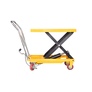 Truk <span class=keywords><strong>Platform</strong></span> Angkat Gunting Hidrolik Listrik Portabel 500kg, Jarak Bebas Tanah 0.3m, Penggunaan Pertanian, Penanganan Dorong Sederhana - Product Image 5