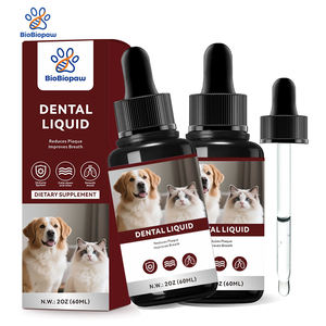 Gotas Dentais para Cães e Gatos Suplemento para Saúde Dental com Protease de Chá Verde Ajuda a Manter os Dentes Limpos Líquido Dental para Animais de Estimação - Product Image 1