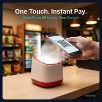 Escáner de Códigos de Barras 1D y 2D Omnidireccional de Escritorio UMG-FS31 con Decodificación Rápida ±45 °   Lector de Códigos QR USB para Punto de Venta en Tiendas de Conveniencia