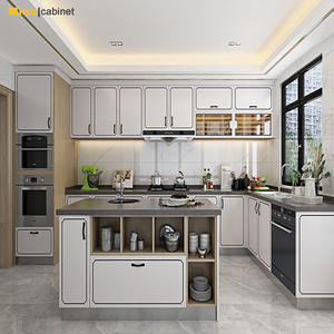 Pvc יוקרתי ארונות מטבח קטנים אפור מבריק לסיים פרופיל גולה מיניאטורי שרף ברז סל אקריליק - Product Image 5