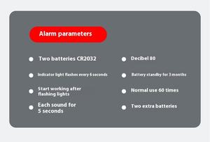Alarma de Puerta Portátil de Aleación de Aluminio con Diseño Contemporáneo y 5 Años de Garantía para Seguridad en Hoteles, Sirena de Alta Resistencia, Sin Perforaciones - Product Image 3