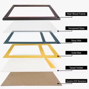 Madalya ile üniversite kiraz ahşap mezuniyet belgesi Diploma püskül çerçeve - Product Image 5