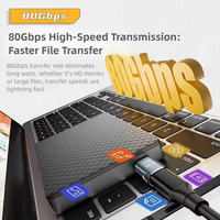 Adaptador Magnético USB-C PD de 240W, USB4, Transmisión de Datos de Alta Velocidad de 80Gbps, Conector de Proyección de Video 8K para Laptop y Teléfono