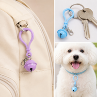 Vente en gros usine : Porte-clés clochette coloré avec mousqueton en plastique pour pendentif de sac, accessoires de breloques pour porte-clés DIY et décoration
