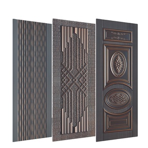 BOWDEU DOORS panneau de peau de porte en acier laminé à froid décoratif sécurité extérieur antivol porte allemagne usine en gros - Product Image 1