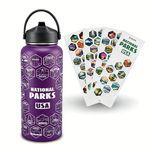 Botella <span class=keywords><strong>de</strong></span> Agua Aislada <span class=keywords><strong>de</strong></span> 32 oz con Pegatinas Impermeables para Botellas <span class=keywords><strong>de</strong></span> Agua para Senderismo, <span class=keywords><strong>Viajes</strong></span> y Campamento - Product Image 1