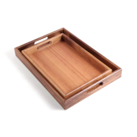 Plateaux de service rectangulaires en bois, assiettes à fruits rectangulaires en bois naturel, planches en bois pour bar, café, fête