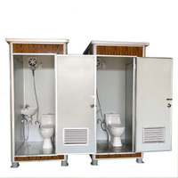 Salle de bain mobile, douche portable, montage facile et rapide, toilettes portables, panneau sandwich Mag Mall, conception de modèle 3D, blanc bleu