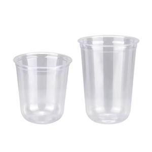 Vasos de Plástico Transparente Desechables Ecológicos de Pared Simple con Impresión Personalizada, 12oz/16oz/22oz, en Forma de U, para Café, Té, Jugo, Cerveza y Más - Product Image 4
