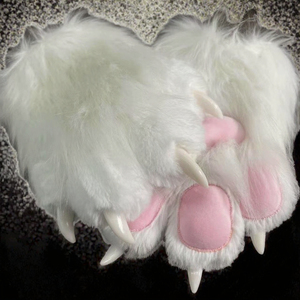 Gants interactifs pour chat avec couineur en forme <span class=keywords><strong>de</strong></span> patte |   Griffes <span class=keywords><strong>de</strong></span> main en fourrure colorées écologiques pour cosplay |   Capuchon <span class=keywords><strong>de</strong></span> protection pour griffes <span class=keywords><strong>de</strong></span> chat pour le Poisson d'avril et Halloween - Product Image 3
