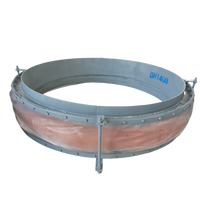 Joint de dilatation flexible en tissu de silicone pour conduit de gaz de combustion à haute température.