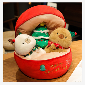 <span class=keywords><strong>Serie</strong></span> de juguetes de peluche de Navidad árbol de Navidad Santa Claus muñeco de nieve manzana almohada muñeca Super suave PP algodón Opp bolsa orejas móviles - Product Image 6