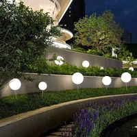 Lampe LED sphérique rechargeable 35CM, changeant de couleur RGB, IP65, pour extérieur, jardin, cour, allée, lumière de nuit, Saint-Valentin