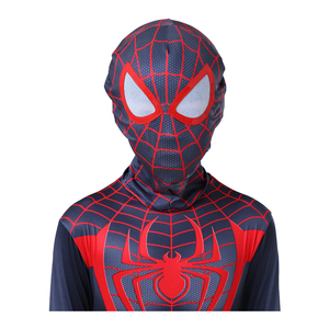 Çoklu renk yenilik ve özel kullanım çocuk süper kahraman takım örümcek adam Miles Morales kostüm karnaval için başlık ile - Product Image 2