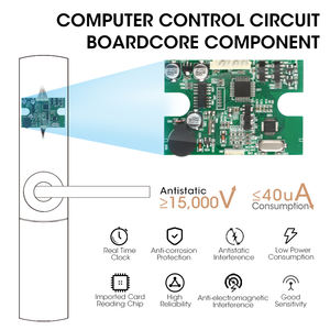 Locstar Smart Electronic Key Safe Cerradura de <span class=keywords><strong>puerta</strong></span> de hotel de mortaja digital de aluminio con tarjeta MFID y sistema de software de gestión gratuito - Product Image 5