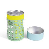 Tube en papier pour épices et sel avec couvercle doseur en plastique intégré, boîte cylindrique en papier pour poudre