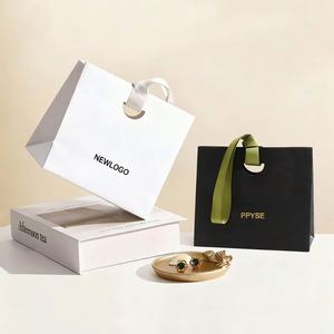 Coffret à bijoux avec tiroirs en papier couché, chaussettes et sacs en papier pour ranger colliers, bagues et pendentifs - Product Image 1