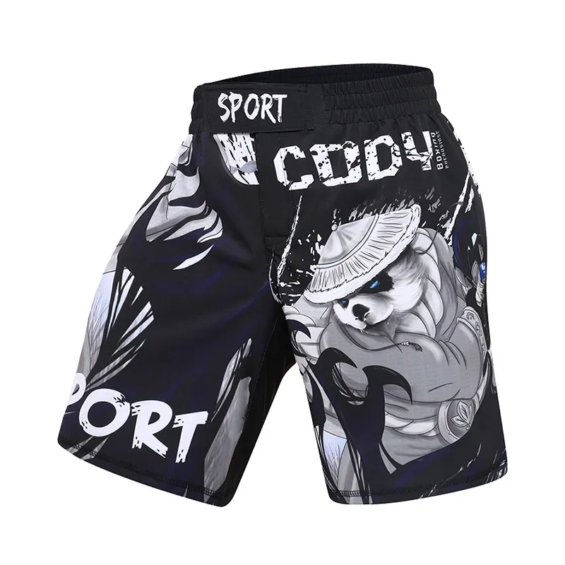 Op Maat Gemaakte Sublimatie Muay Thai Op Maat Gemaakte Sportshorts Compressiegevecht Heren Mma Shorts