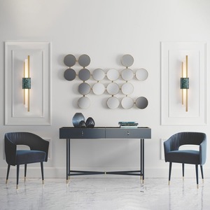 Décoration intérieure, <span class=keywords><strong>applique</strong></span> <span class=keywords><strong>murale</strong></span> LED moderne de luxe, <span class=keywords><strong>applique</strong></span> <span class=keywords><strong>murale</strong></span> en marbre avec abat-jour doré/blanc, 2700K blanc chaud, à intensité variable, pour salon - Product Image 6