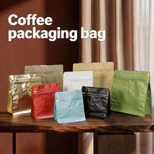 Bolsas de Dulces Negras de Fondo Plano con Válvula y Cierre, de Grado Alimenticio, con Logotipo Personalizado Impreso, de Alta Calidad, 125g 250g 500g 1000g, en Stock, 50 Unidades - Product Image 2