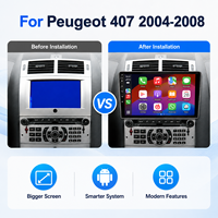 Lecteur multimédia de voiture Android IPS capacitif avec WiFi, USB, GPS intégré et caméra de recul pour Peugeot 407 2004-2008