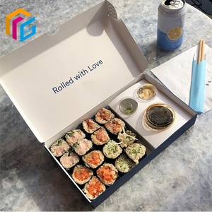 Caja de Embalaje Plegable Personalizada para Sushi, de Calidad Alimentaria, para Llevar, con Tapa Abatible, para Aperitivos, Brownies y Pasteles, con Insertos - Product Image 5